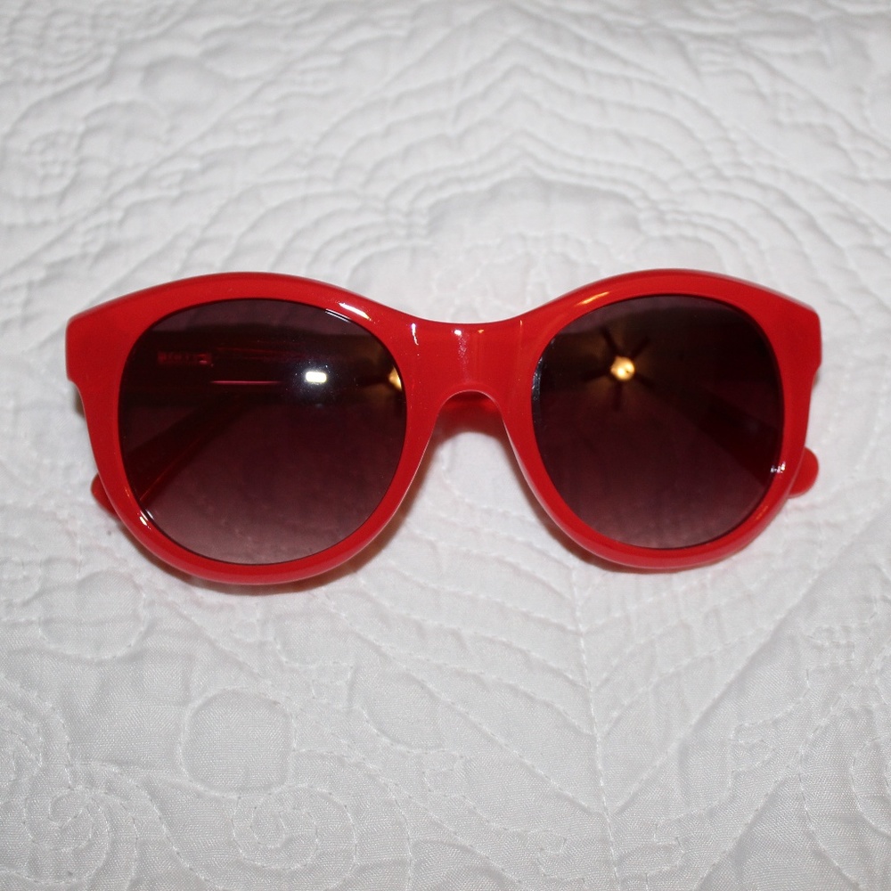 J Crew Oversized Red Sunglasses